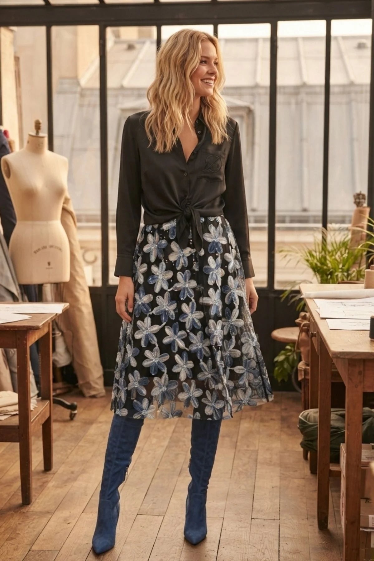 Derhy Tulle/Sequin Skirt Indonesia