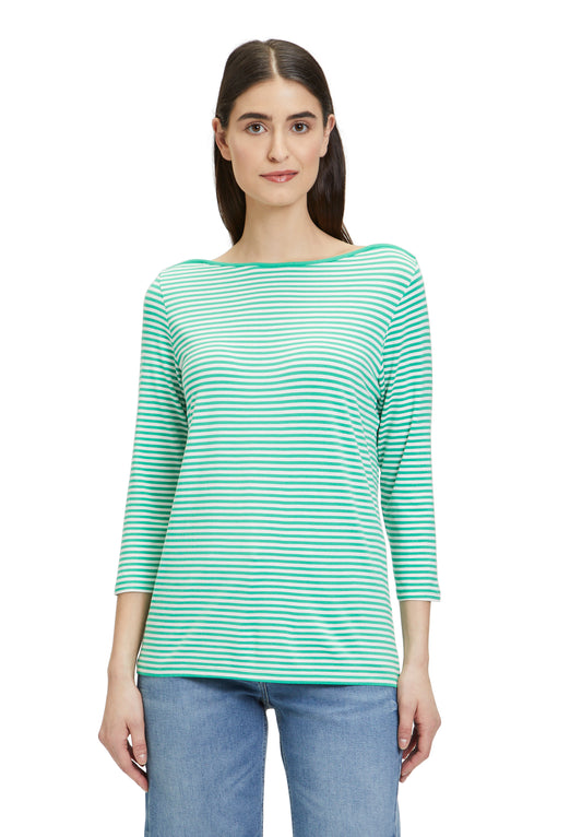 Betty Barclay Green Striped T-Shirt 2064/2569