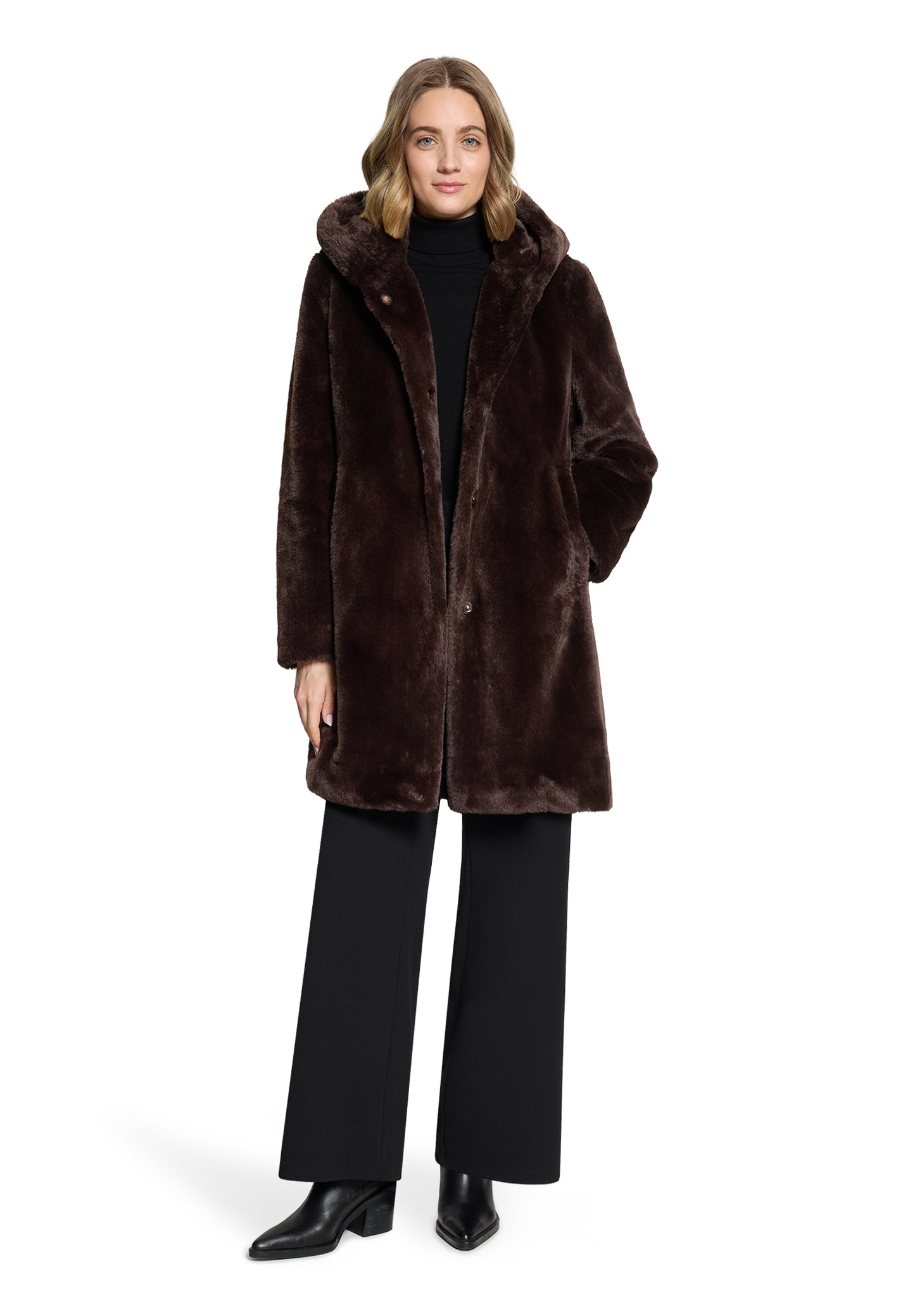 Betty Barclay Brown Faux Fur Coat 7191/1540