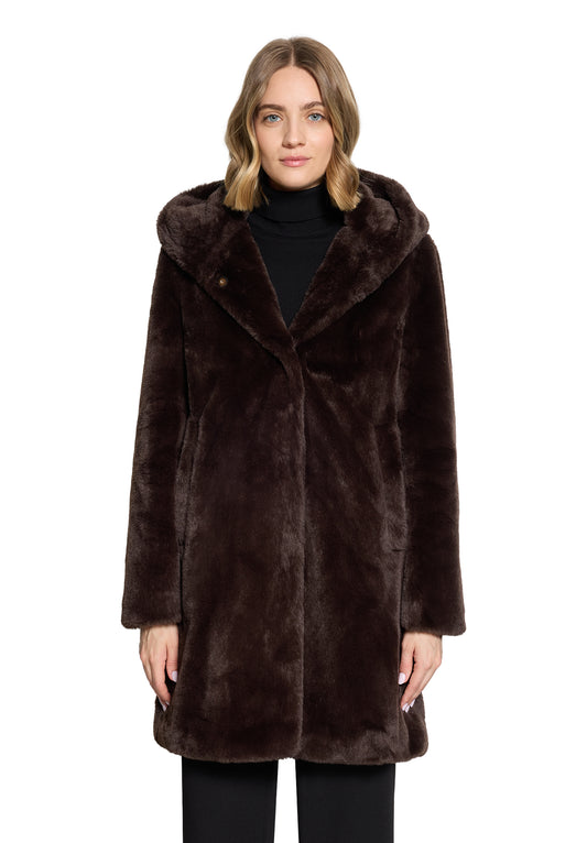 Betty Barclay Brown Faux Fur Coat 7191/1540