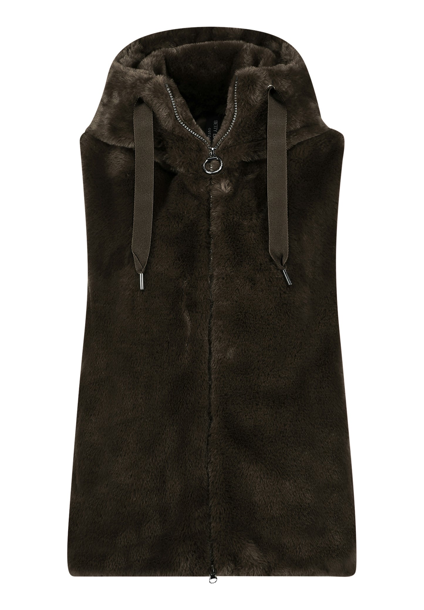 Betty Barclay Brown Fur Gilet 7195/1540
