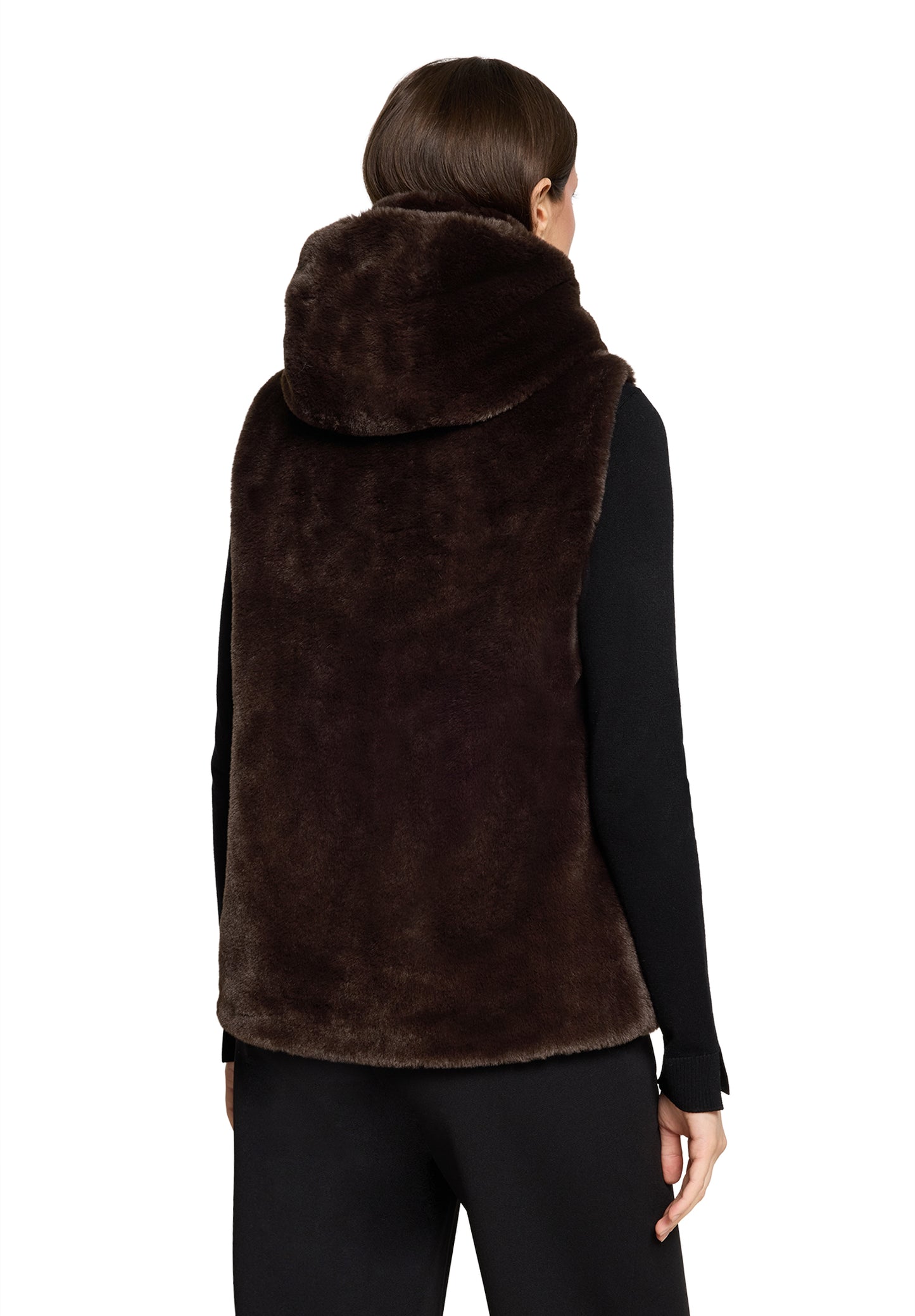 Betty Barclay Brown Fur Gilet 7195/1540