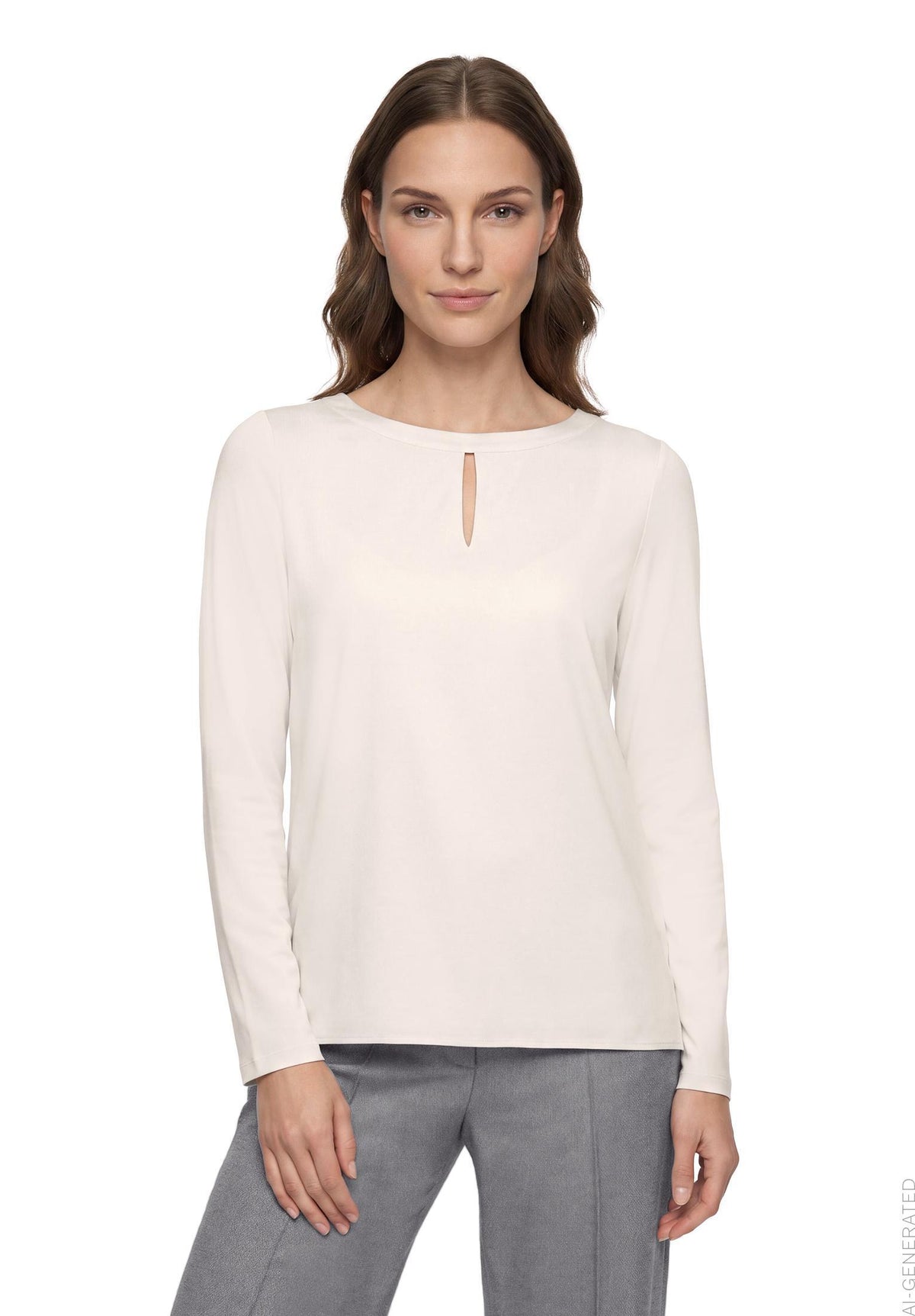 Betty Barclay Ivory Satin Front Top 2000/1798