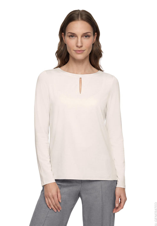 Betty Barclay Ivory Satin Front Top 2000/1798