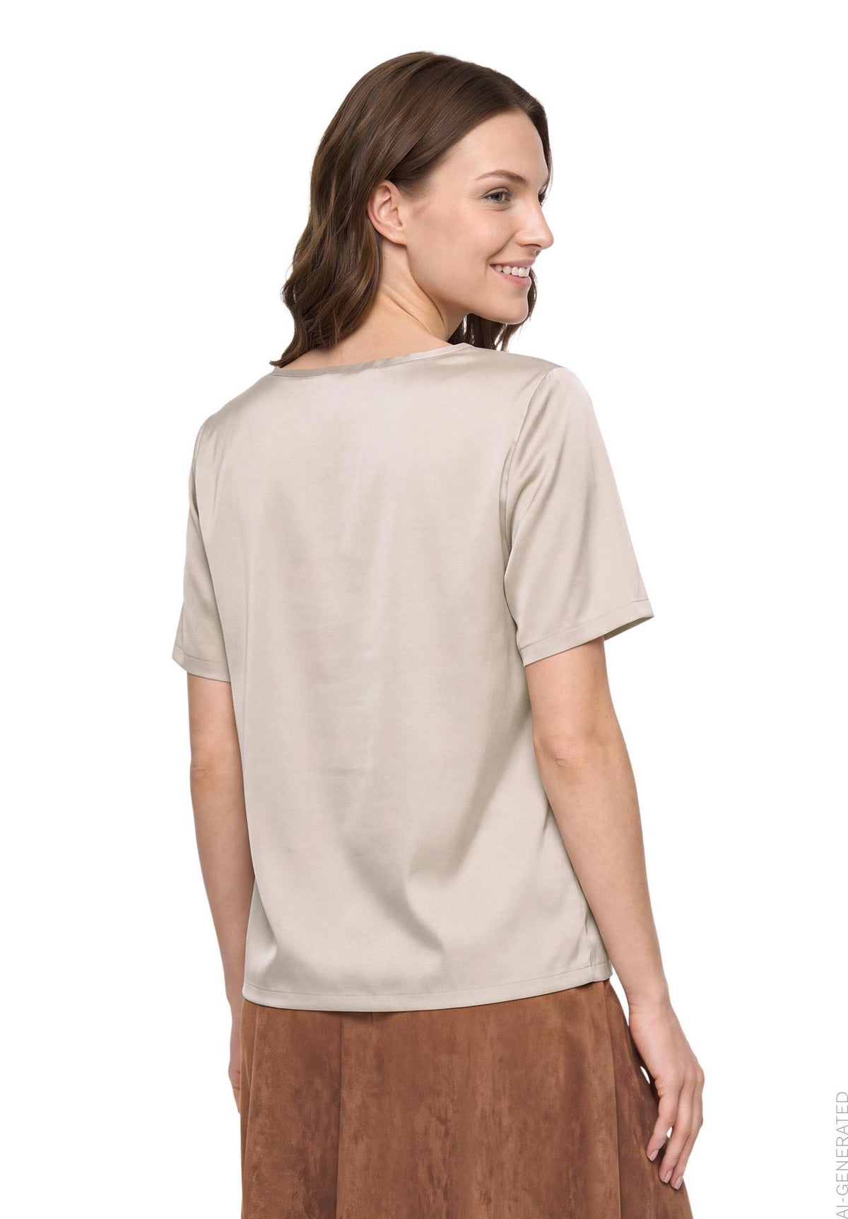 Betty Barclay Beige Satin Blouse 8921/1849