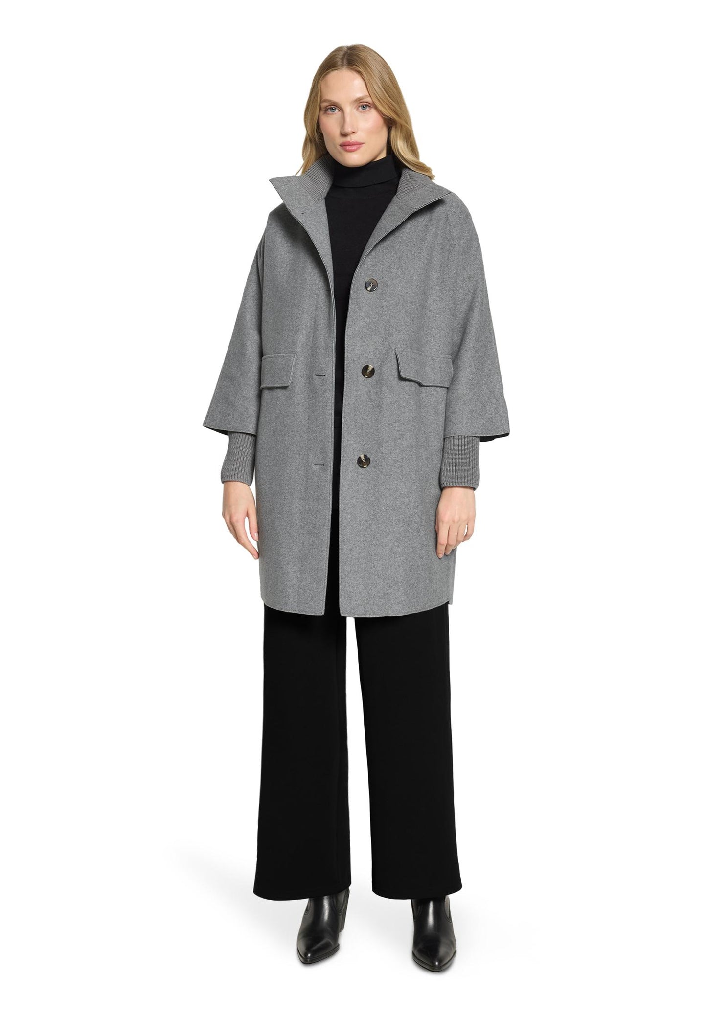 Betty Barclay Silver Cocoon Coat 7183/1531