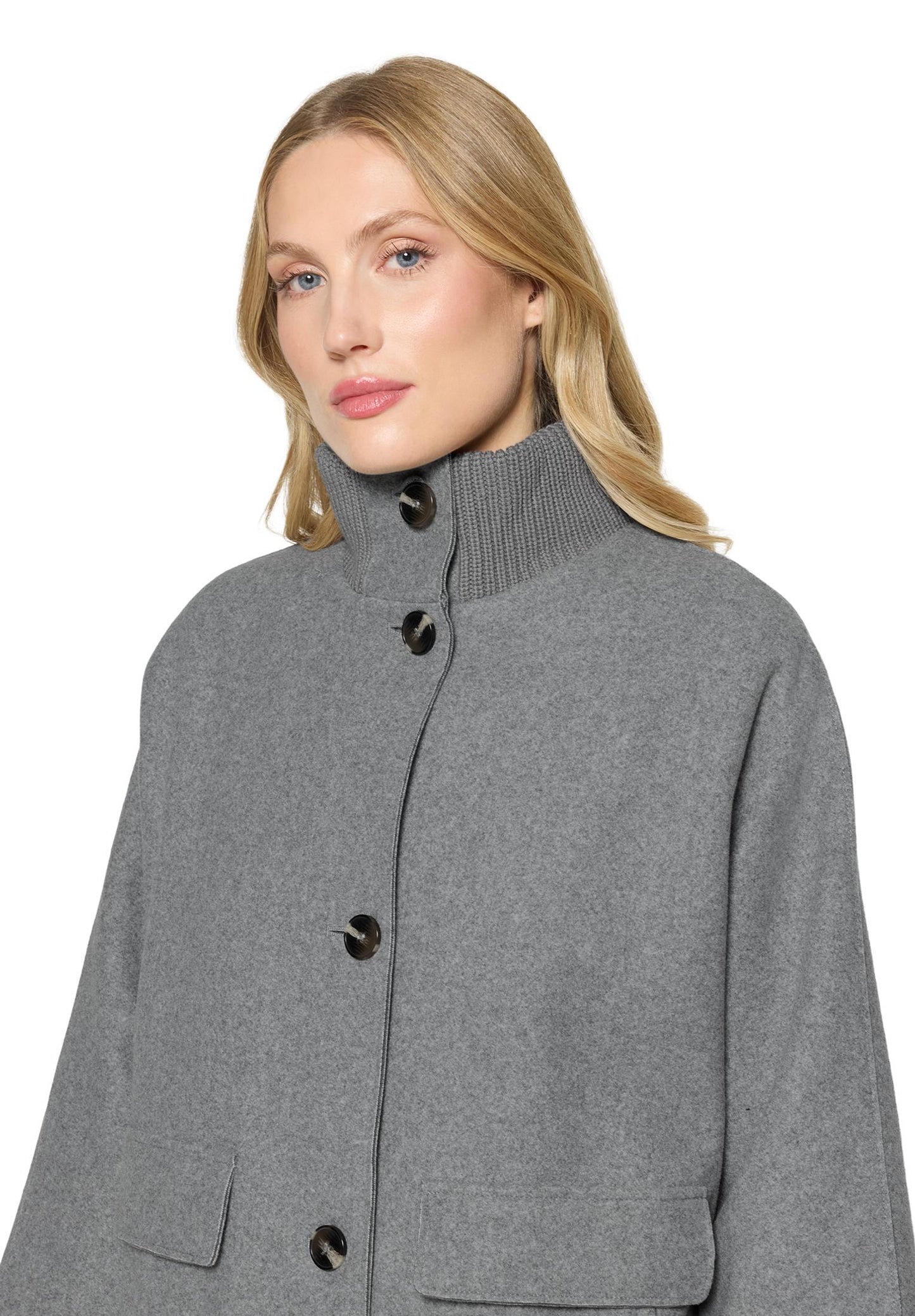 Betty Barclay Silver Cocoon Coat 7183/1531