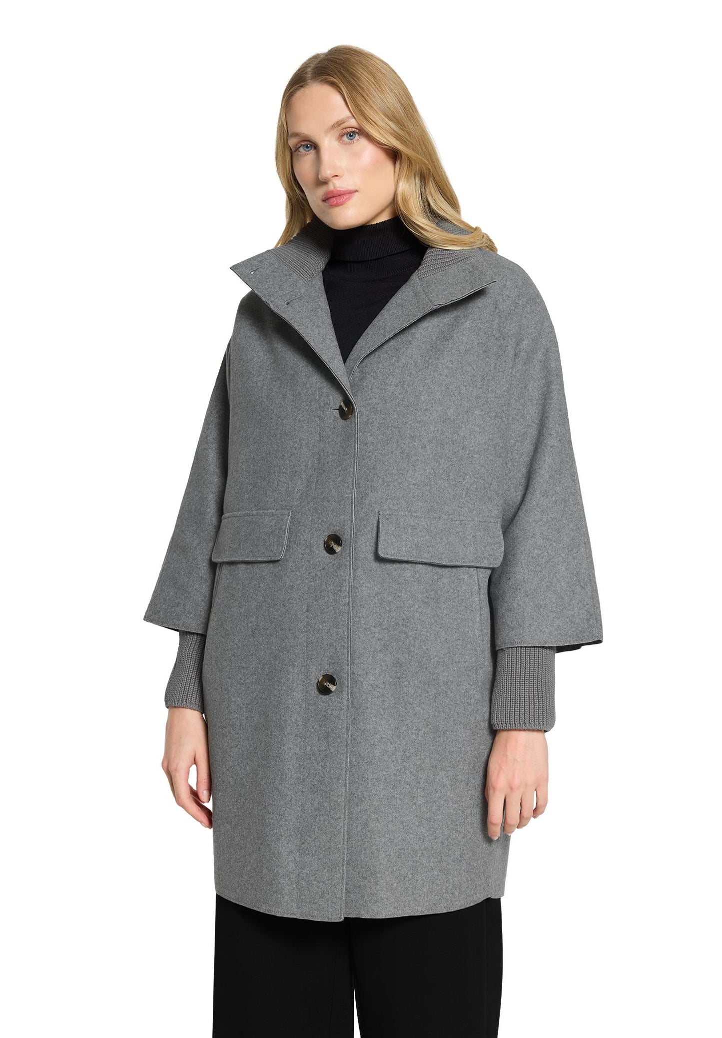 Betty Barclay Silver Cocoon Coat 7183/1531