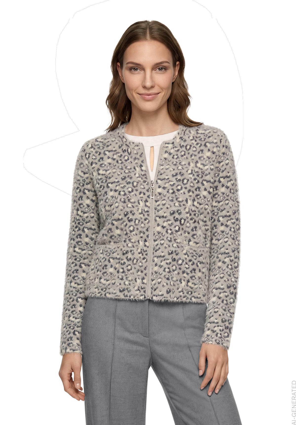 Betty Barclay Animal Print Cardigan 5514/2056