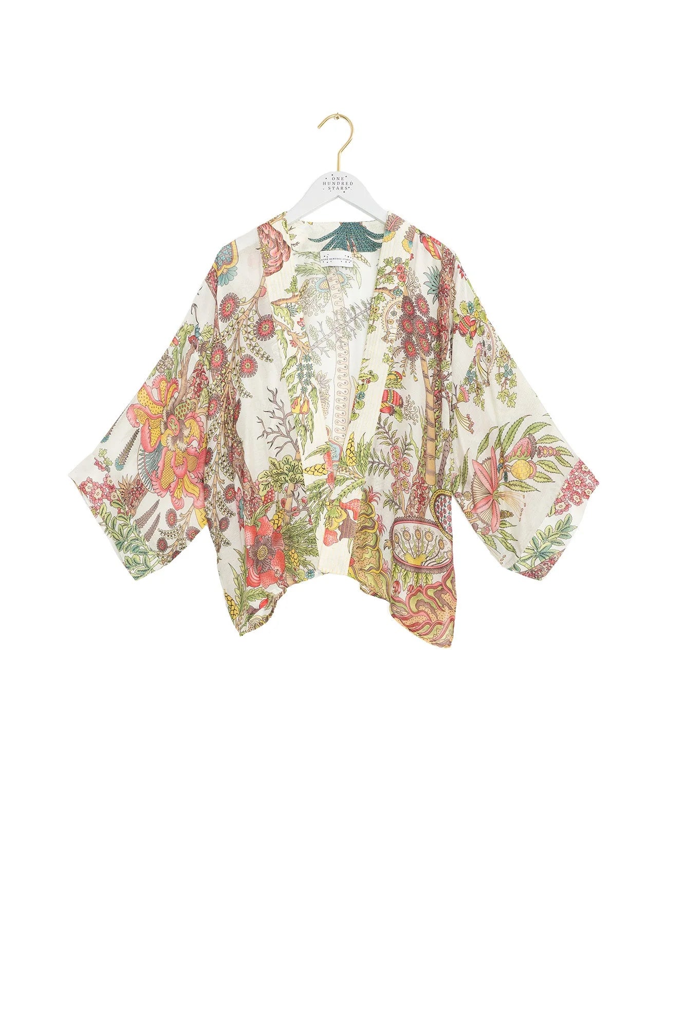 One Hundred Stars Boho Garden Ecru Kimono Kimbohecr