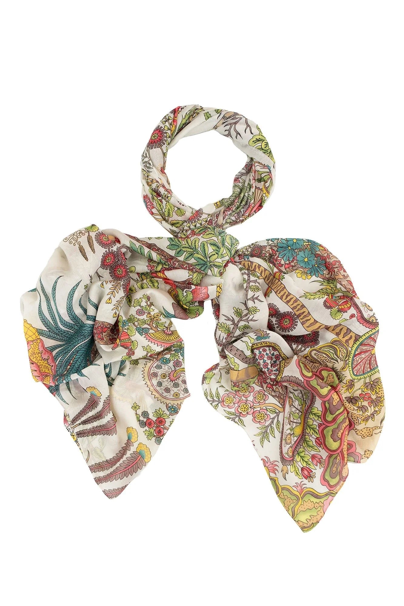 One Hundred Stars Boho Garden Ecru Scarf Scabohecr