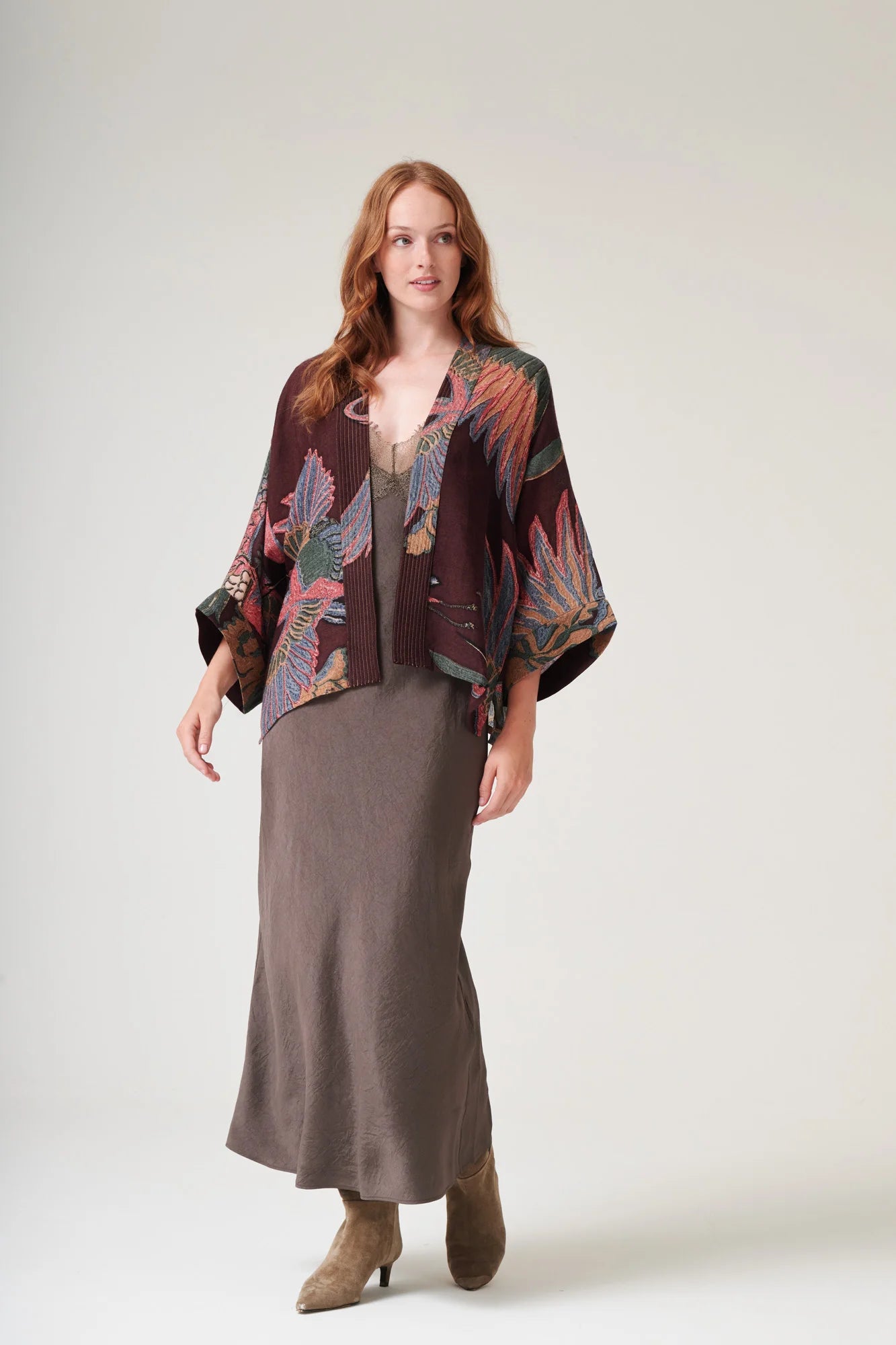 One Hundred Stars Crane Wool Kimono