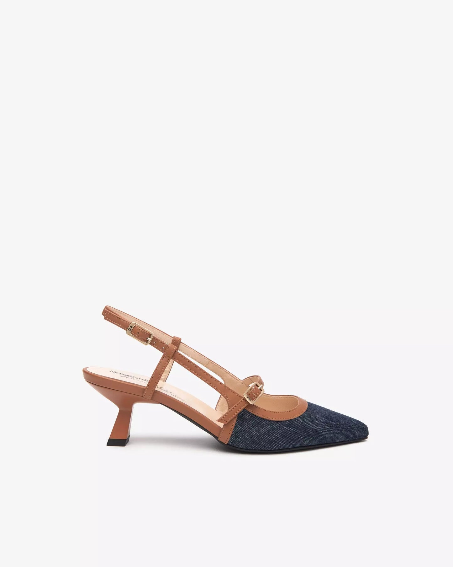 Nero Giardini Denim Kitten Heel Shoe E512254
