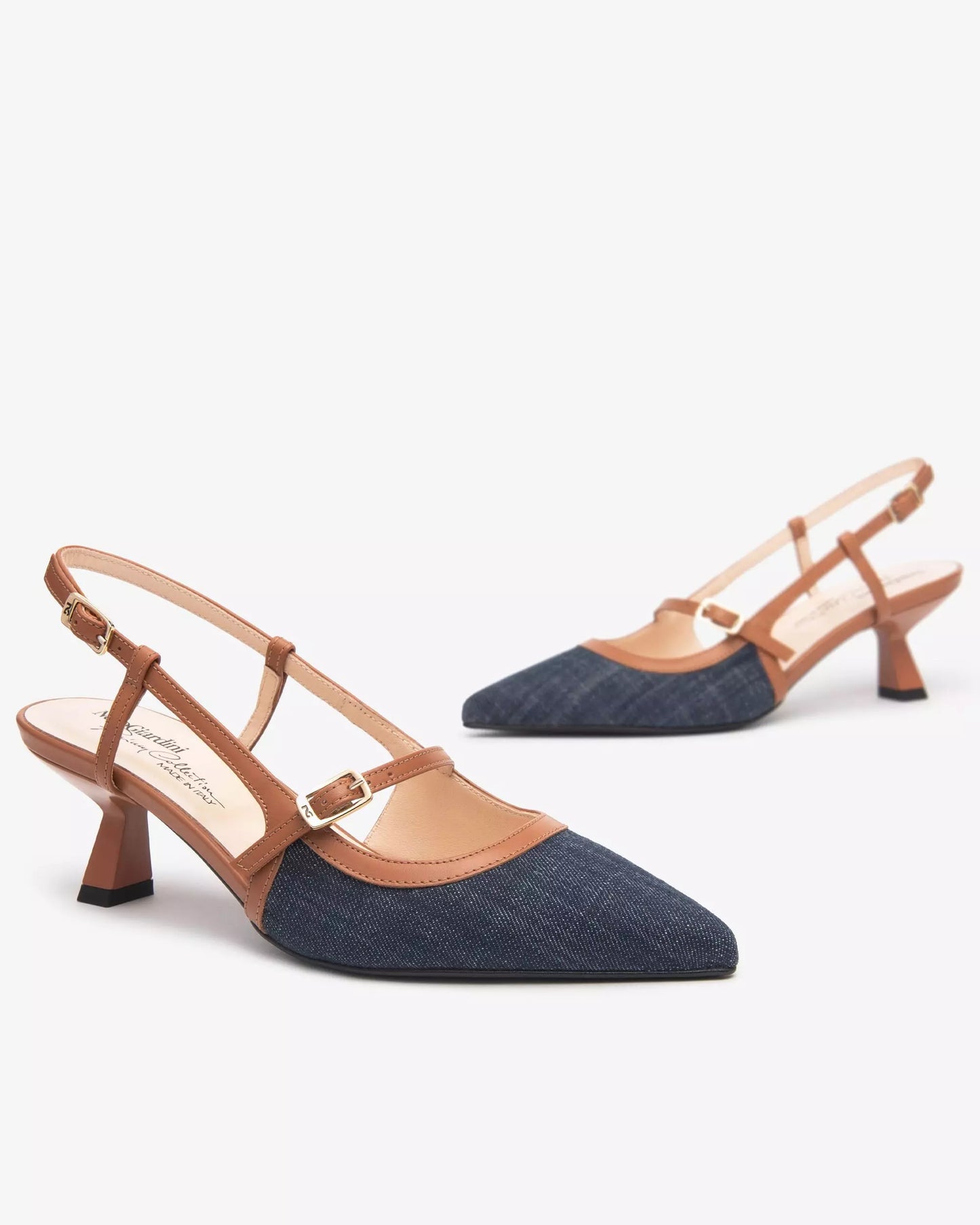 Nero Giardini Denim Kitten Heel Shoe E512254