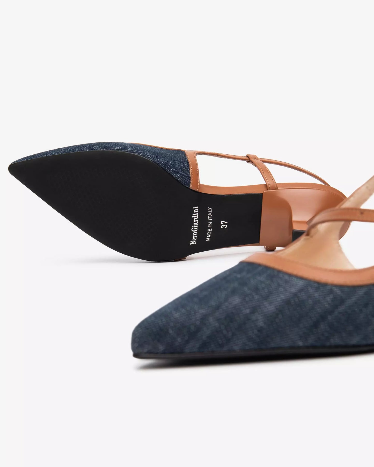 Nero Giardini Denim Kitten Heel Shoe E512254