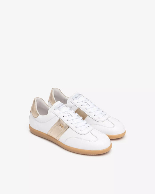 Nero Giardini White/Gold Leather Trainer E512851D