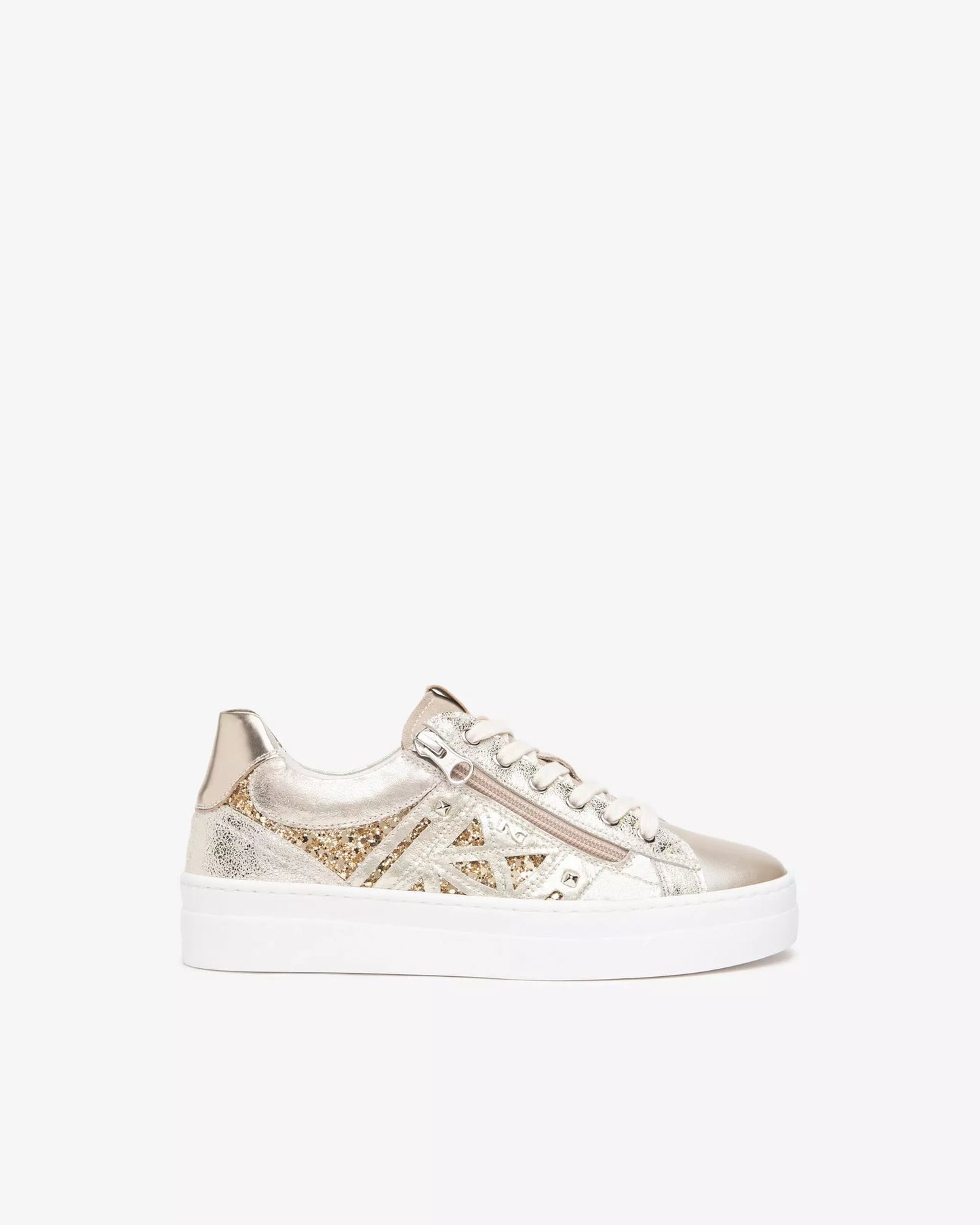 Nero Giardini Metallic Gold Bling Trainers E513010