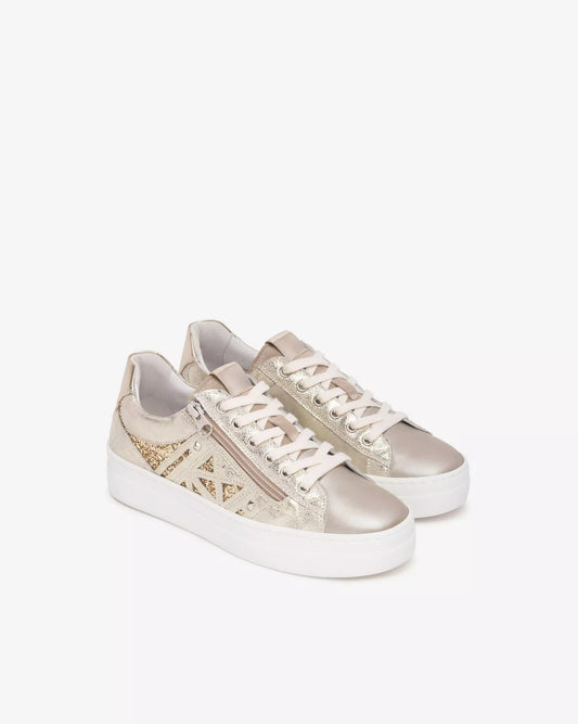 Nero Giardini Metallic Gold Bling Trainers E513010
