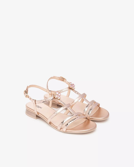 Nero Giardini Rose Gold Flat Sandal E513270