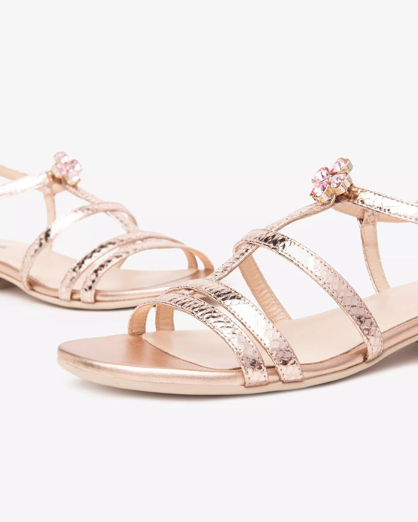Nero Giardini Rose Gold Flat Sandal E513270
