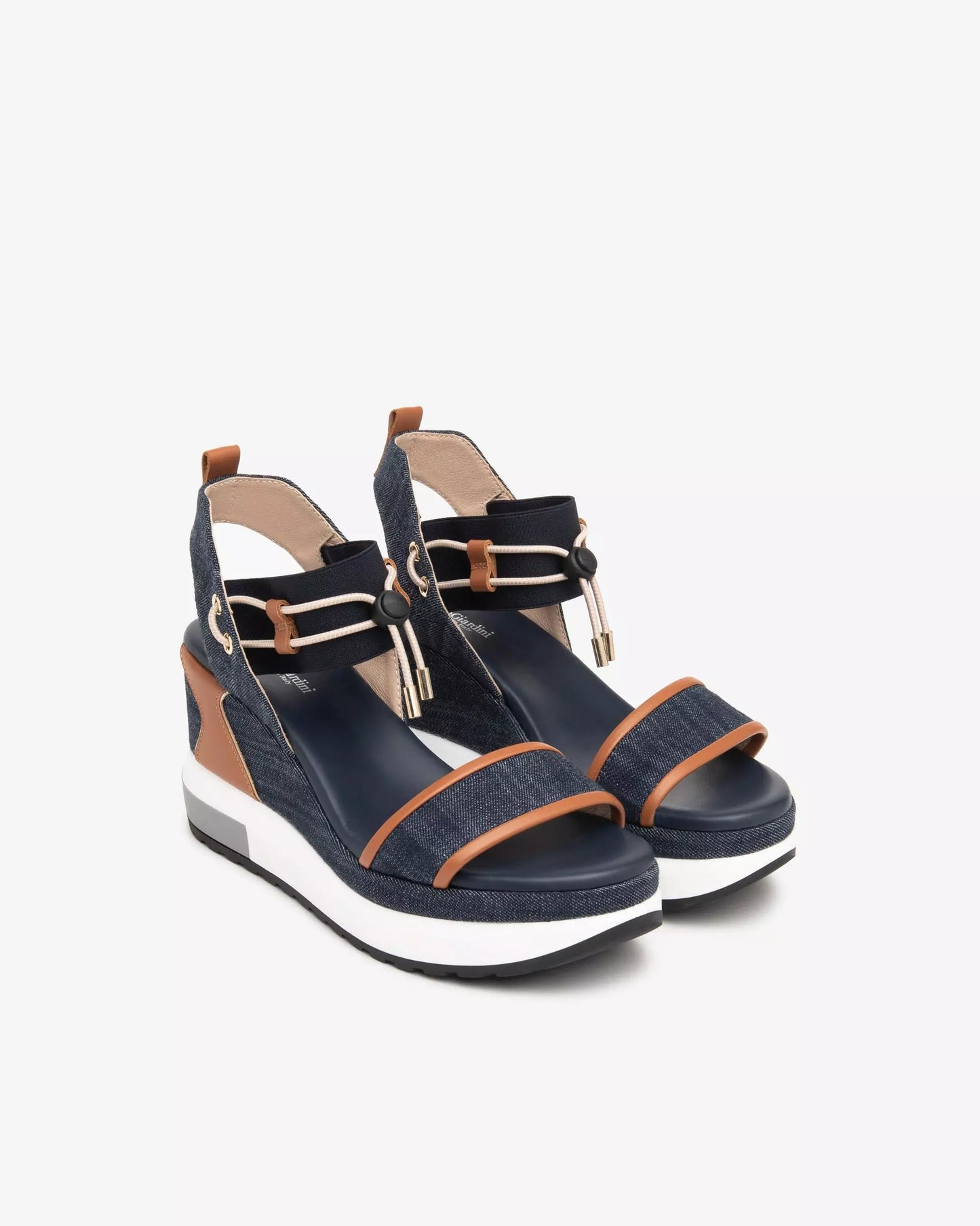 Nero Giardini Denim Sporty Wedge Sandal E513600