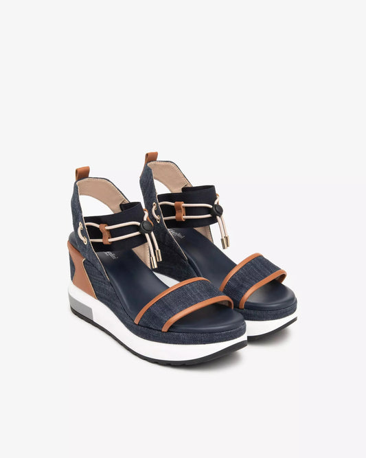 Nero Giardini Denim Sporty Wedge Sandal E513600