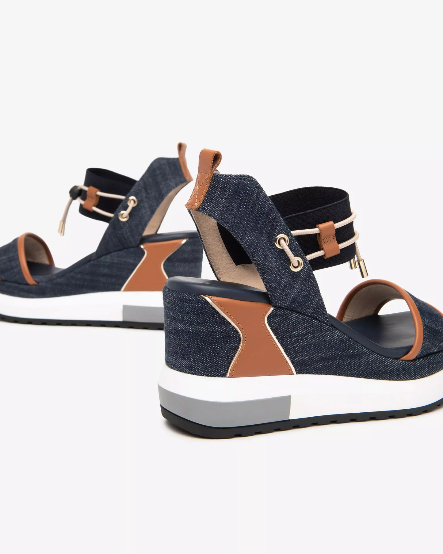 Nero Giardini Denim Sporty Wedge Sandal E513600