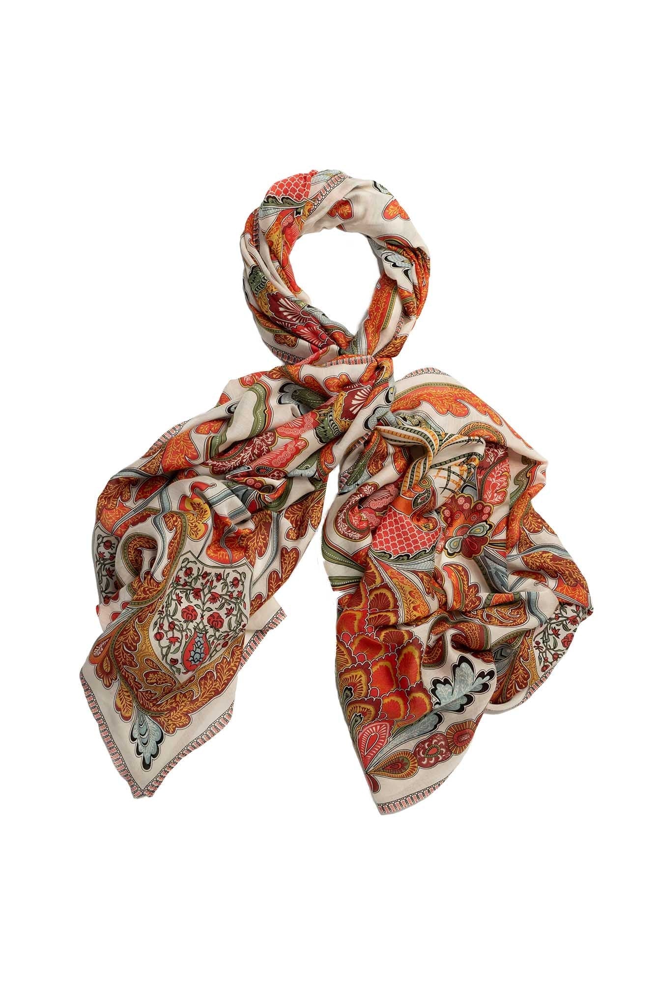 One Hundred Stars Fiesta Orange Scarf SCAFIEORA