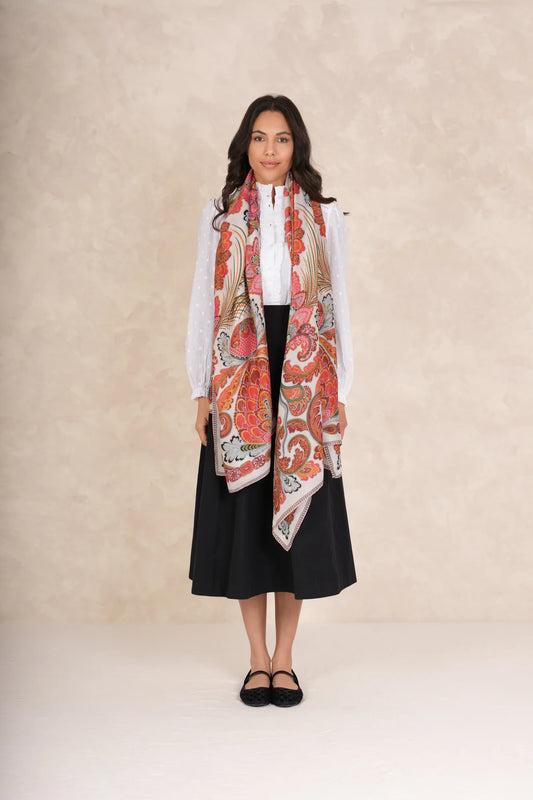 One Hundred Stars Fiesta Orange Scarf SCAFIEORA