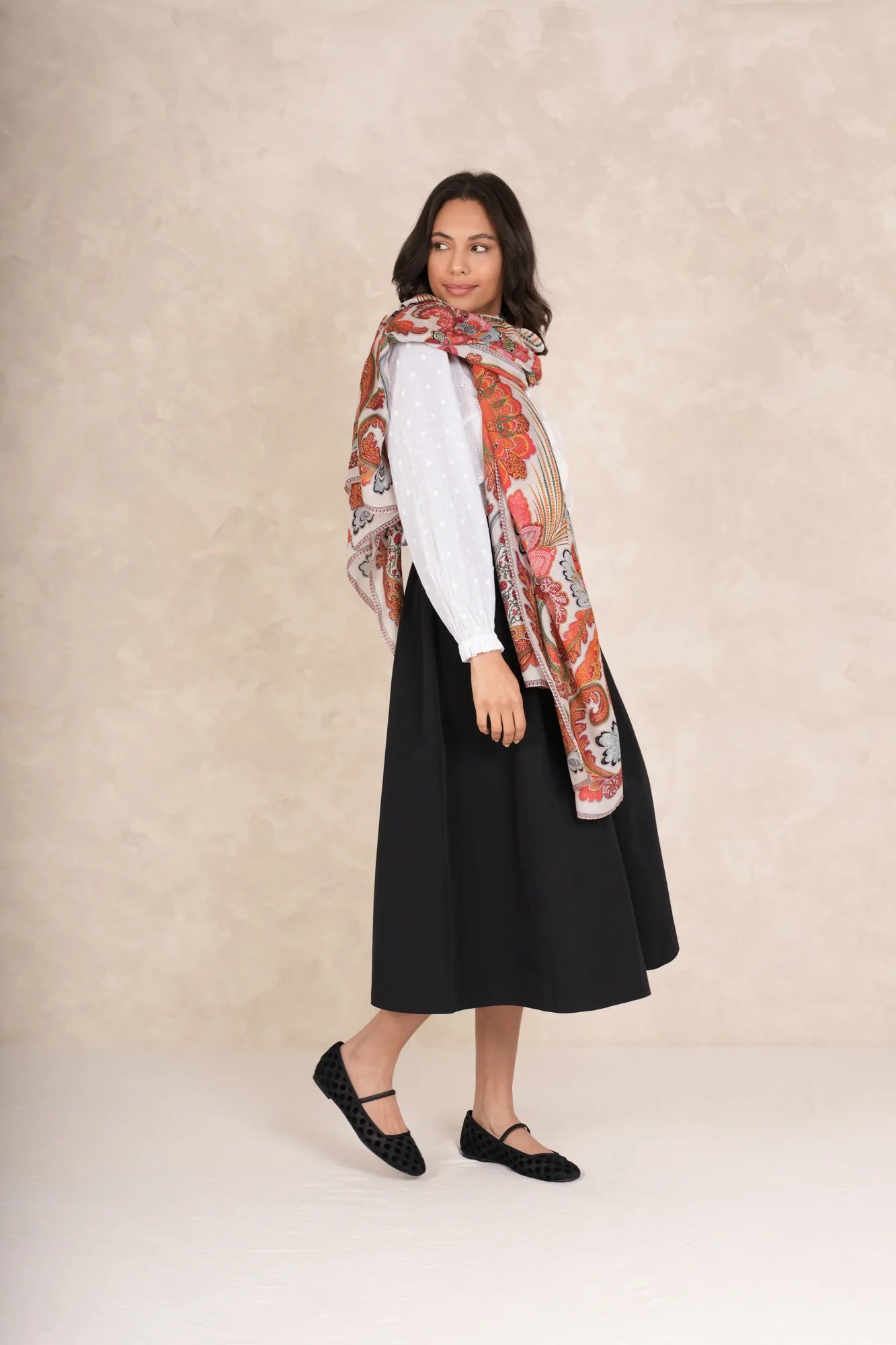 One Hundred Stars Fiesta Orange Scarf SCAFIEORA
