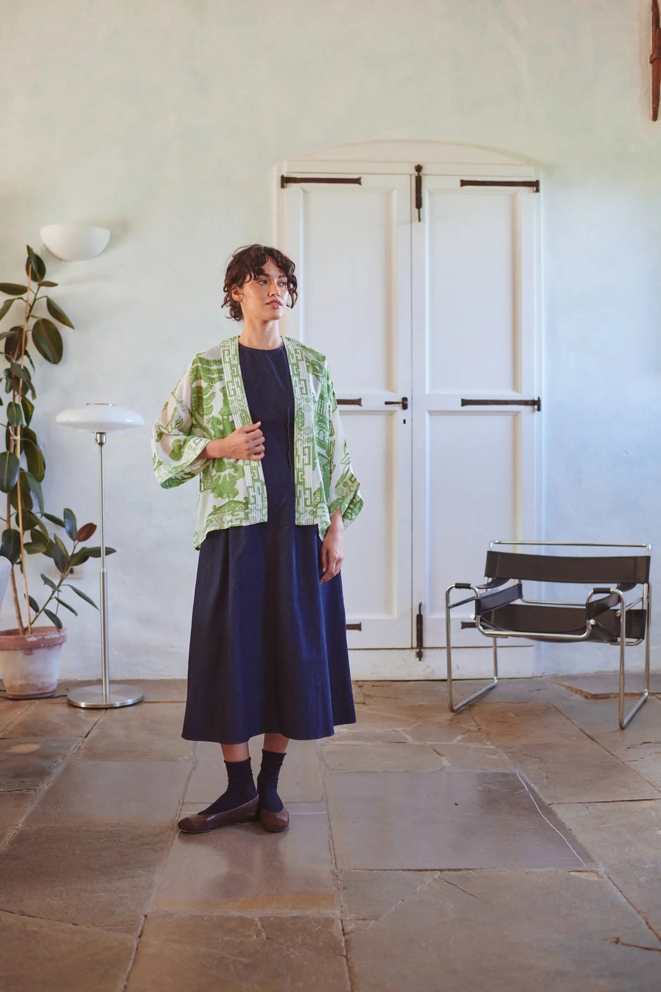 One Hundred Stars Giant Willow Green Kimono Kimgiwgrn