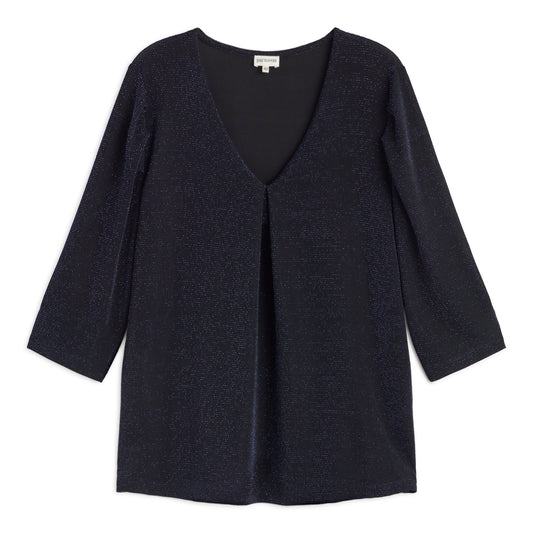 Paz Torras Metallic Blue Top