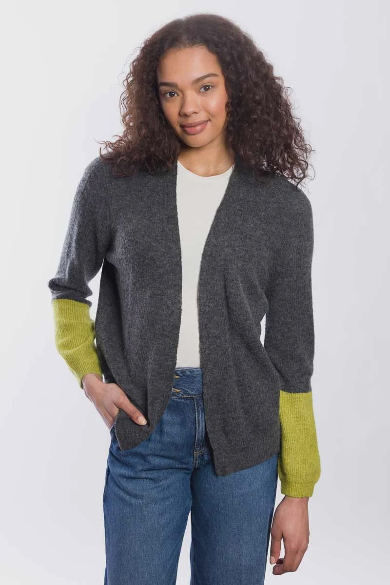 & Isla Lofty Charcoal Cardigan IF6N-354