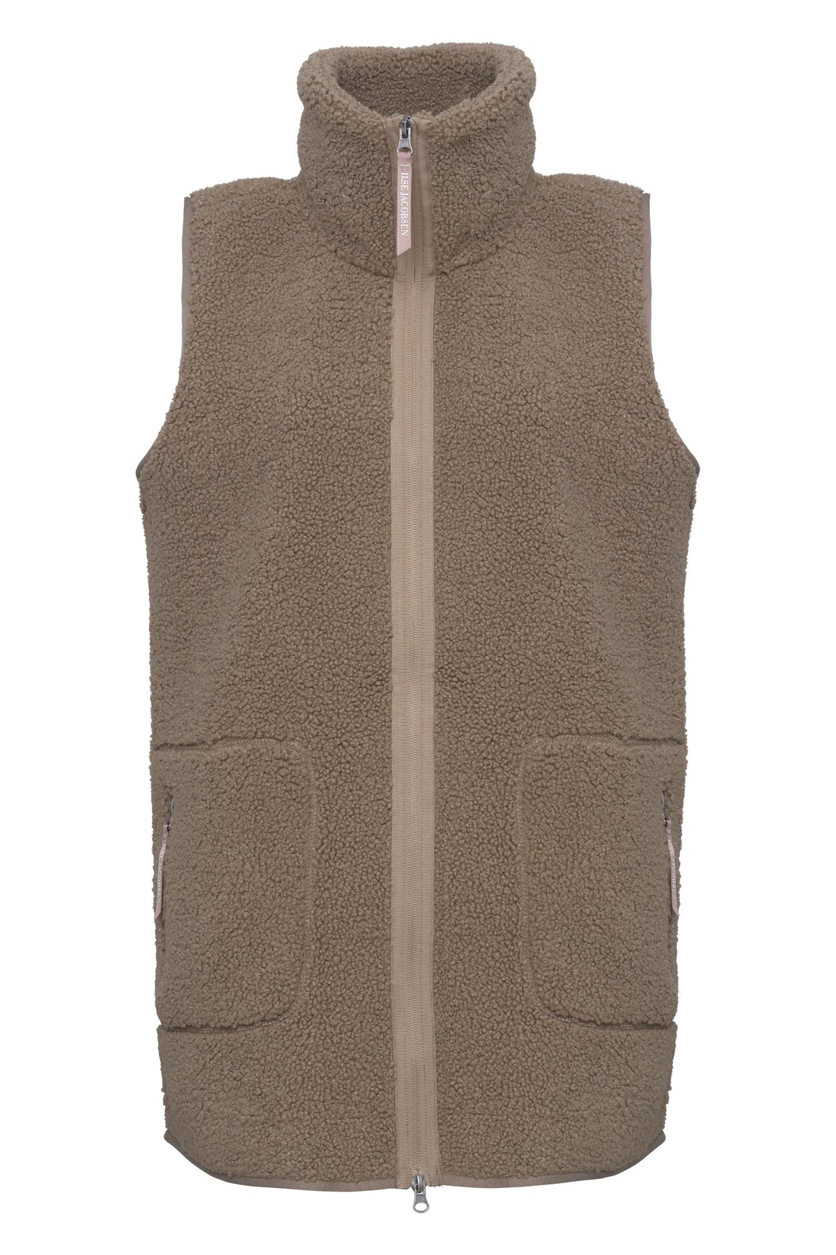Isle Jacobsen Greige Gilet BONDEDPILE02