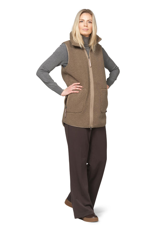 Isle Jacobsen Greige Gilet BONDEDPILE02