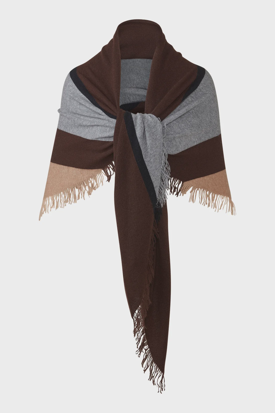 Kinross Stripe Triangle Shawl LFAC6-329