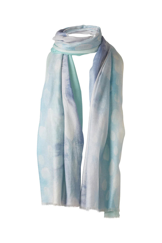 Kinross Watercolour Dot Scarf LRAS5-306