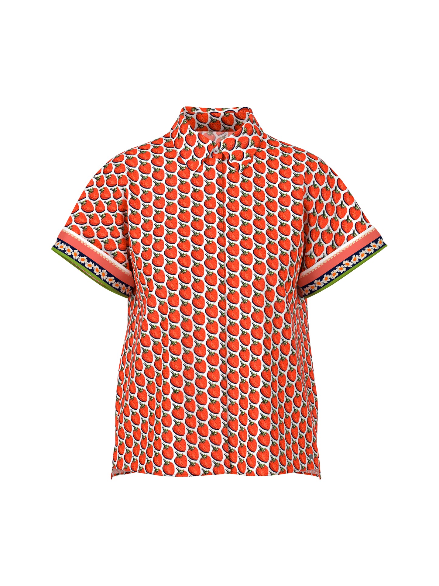 Marc Cain Additions Strawberry Print Shirt YA5110W17