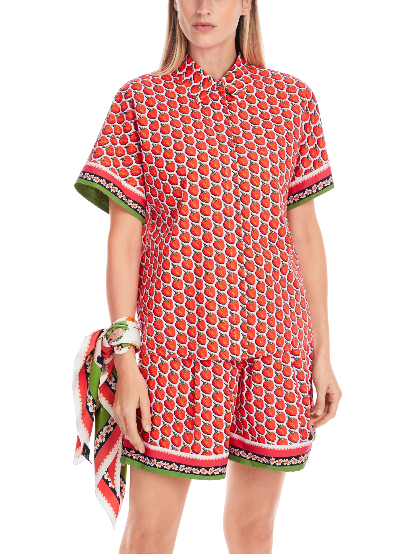 Marc Cain Additions Strawberry Print Shirt YA5110W17