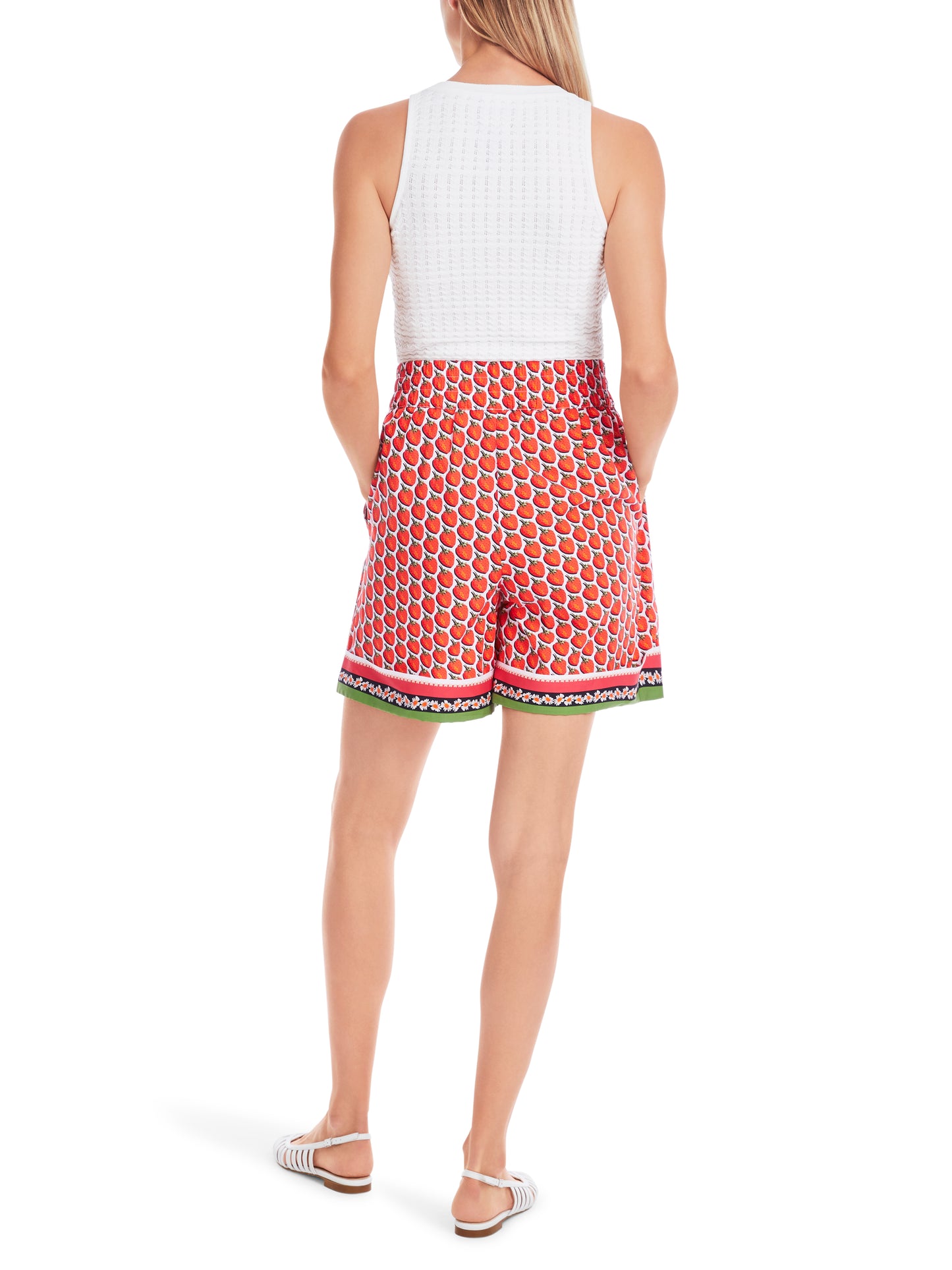Marc Cain Additions Strawberry Print Shorts YA8301W17