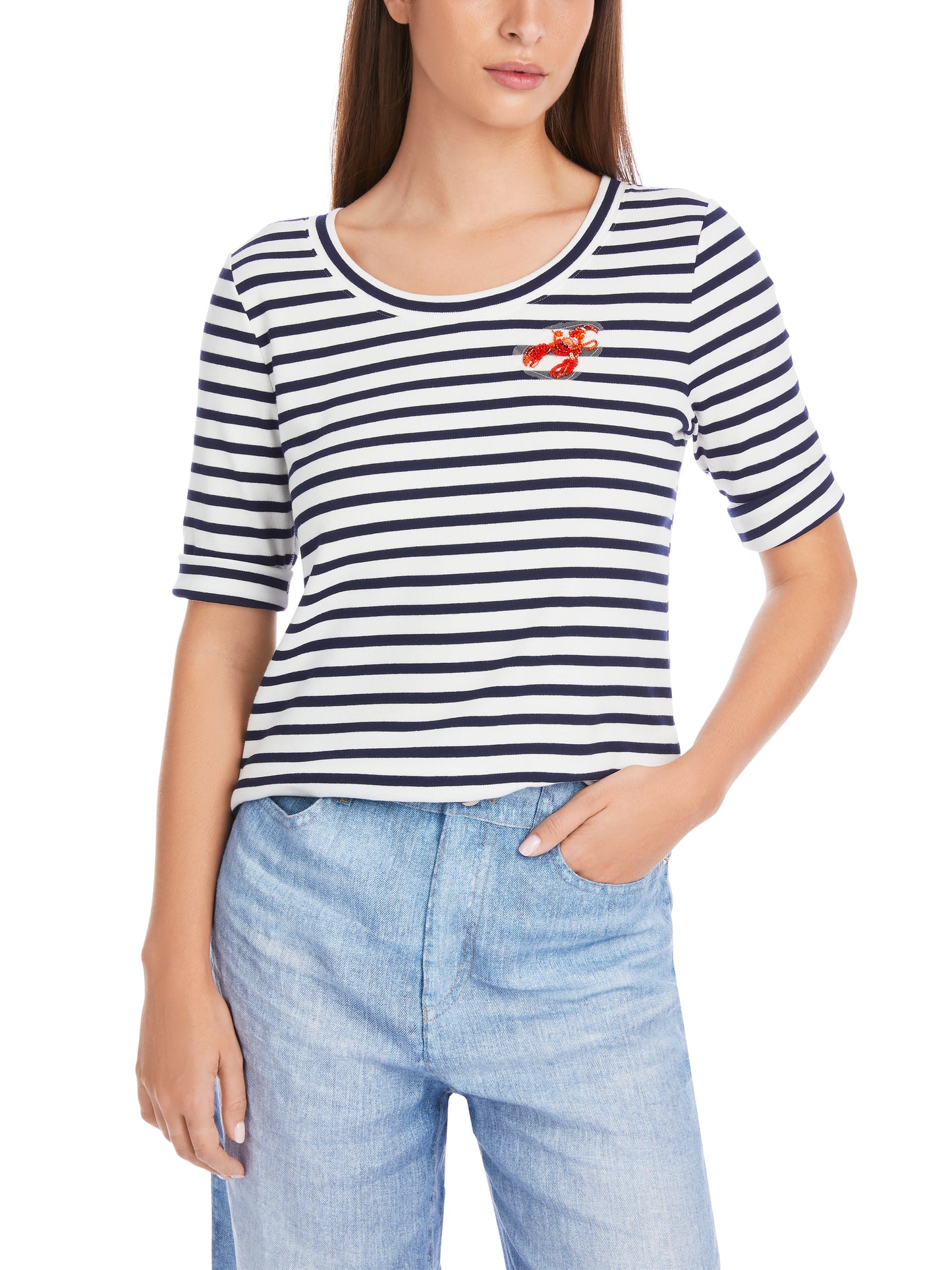 Marc Cain Additions Stripe T-Shirt YA4866J90