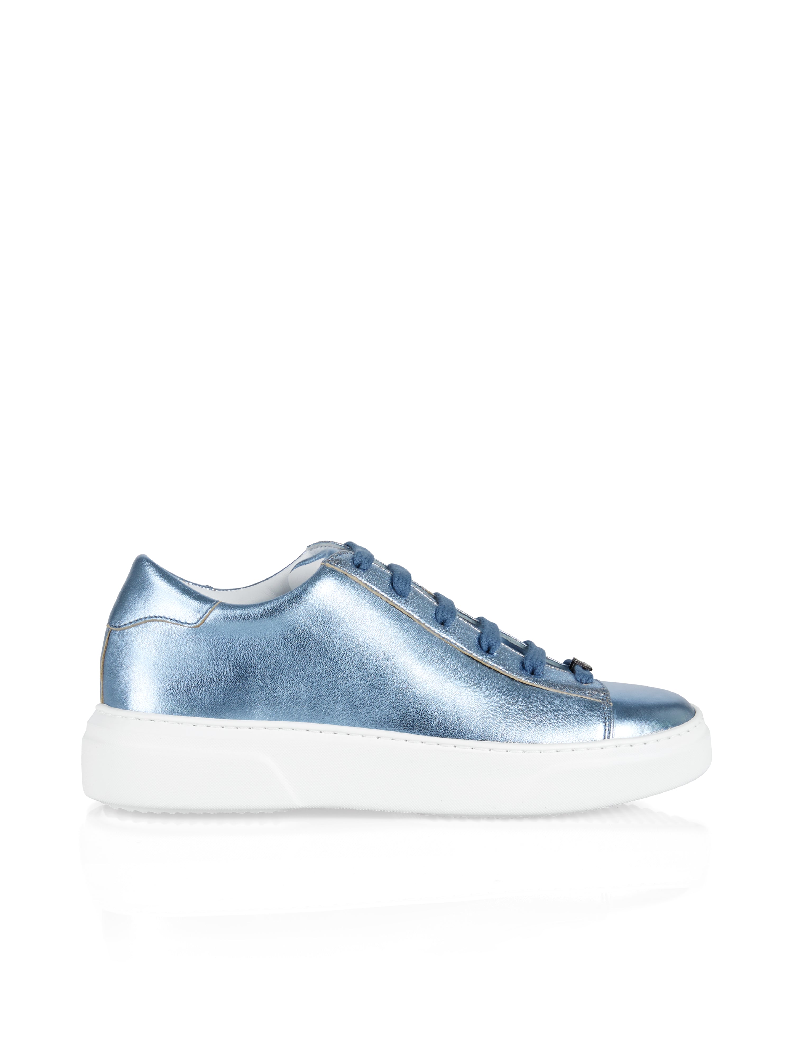Metallic blue sneakers clearance