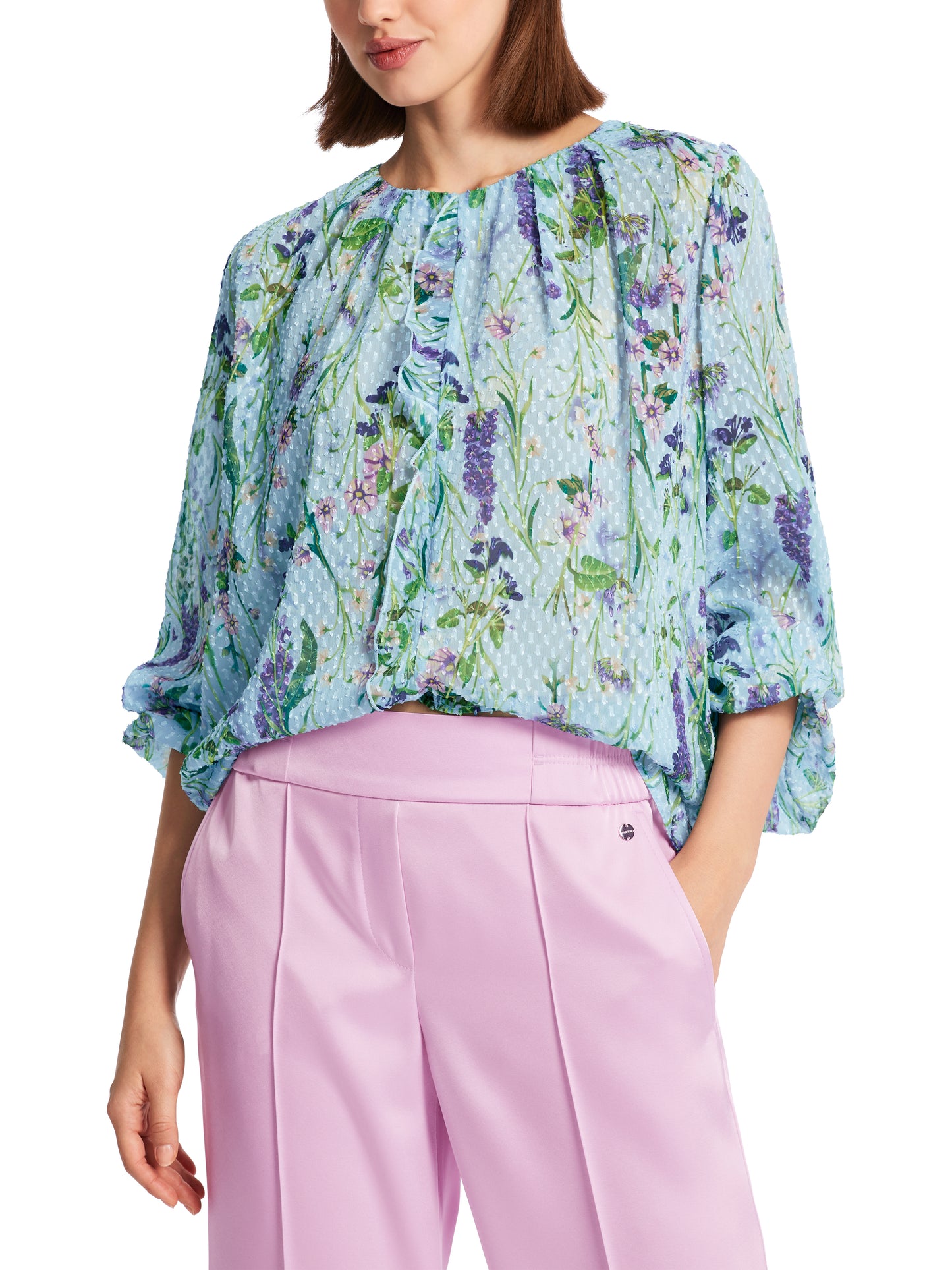 Marc Cain Collection WC5121W25 floral blouse