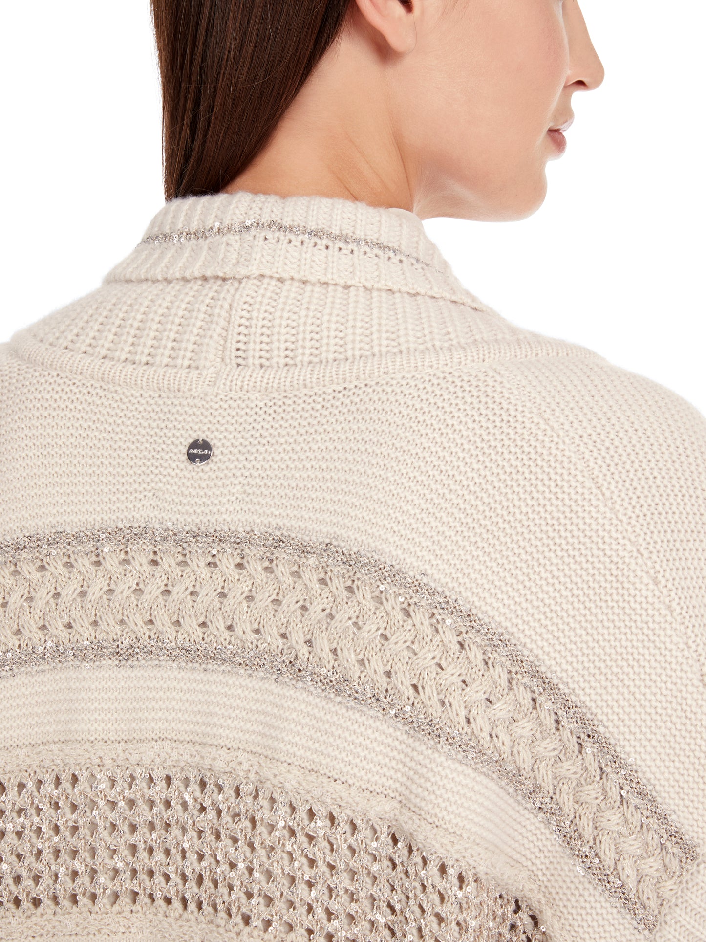 Marc Cain Collections Sparkle Stripe Knitted Gilet YC3701M09