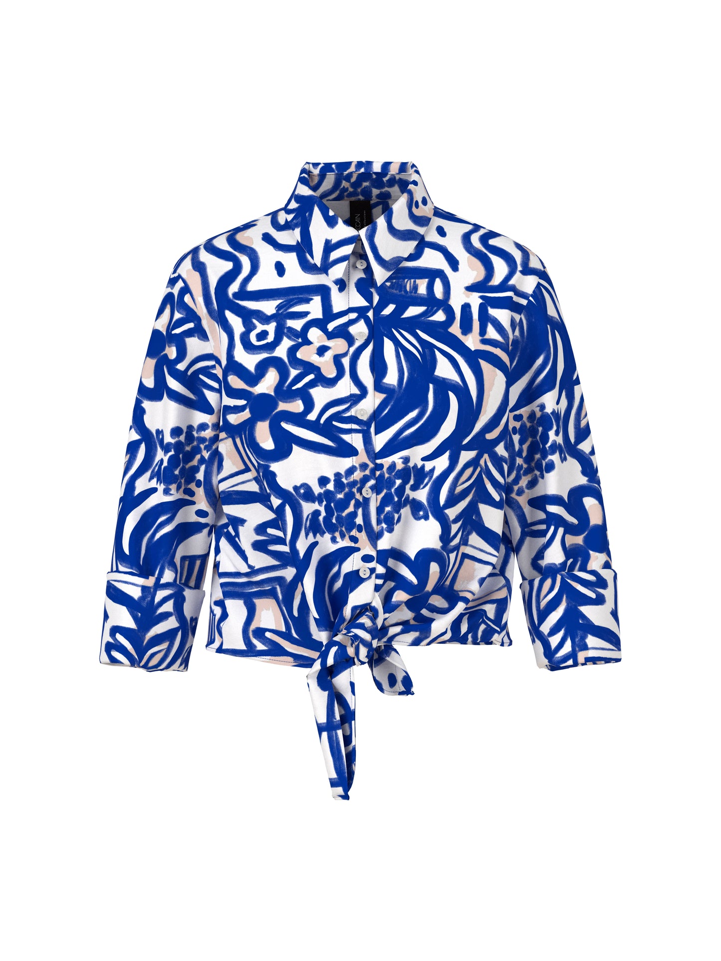 Marc Cain Collections Printed Cotton Blouse YC5138W69