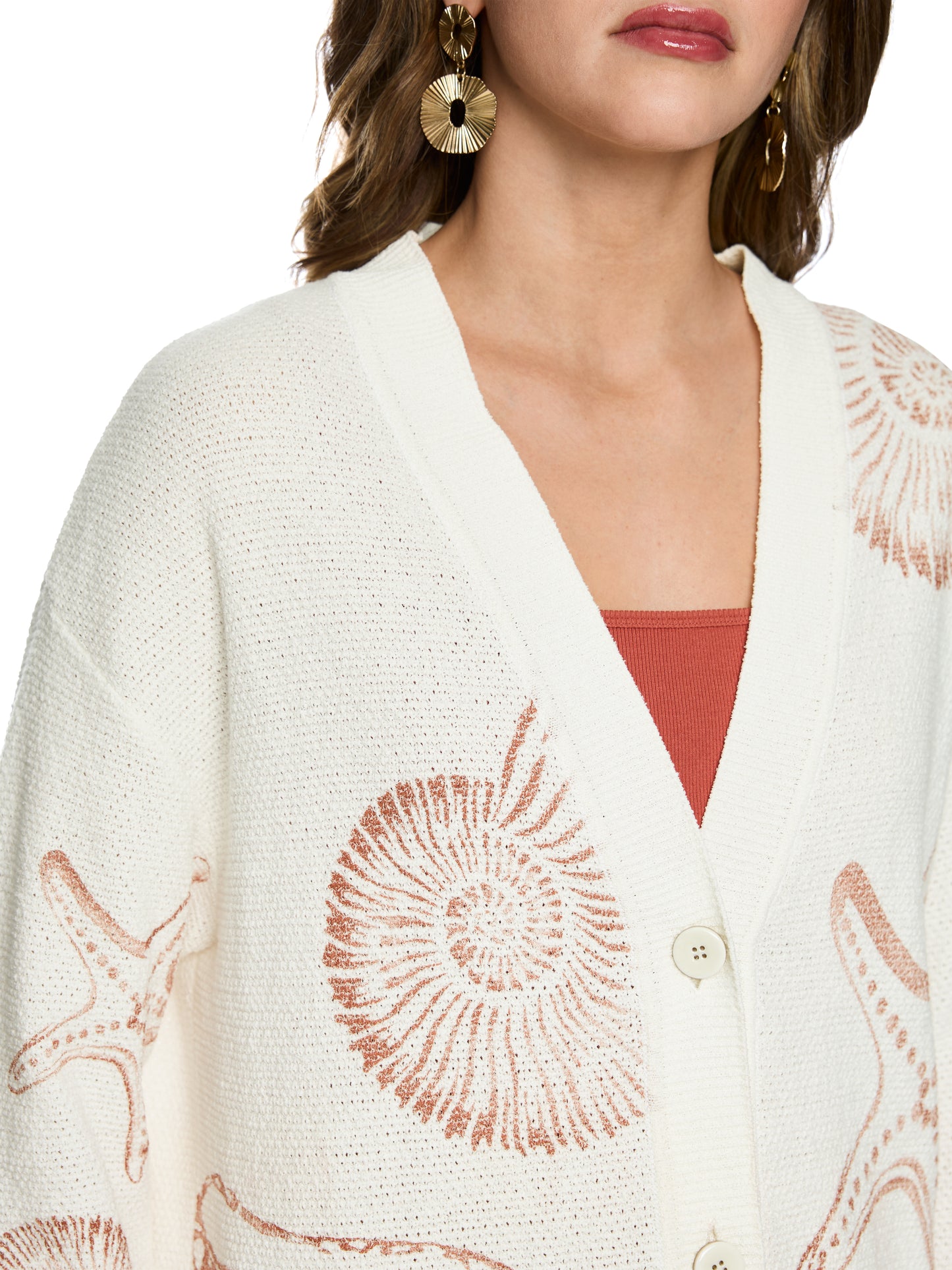 Marc Cain Shell Print Cardigan AC3918M41