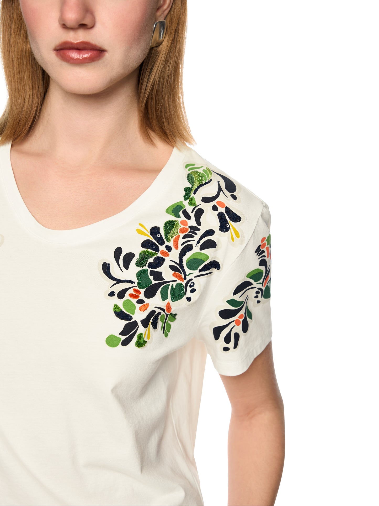 Marc Cain Beaded T-Shirt AC4871J46