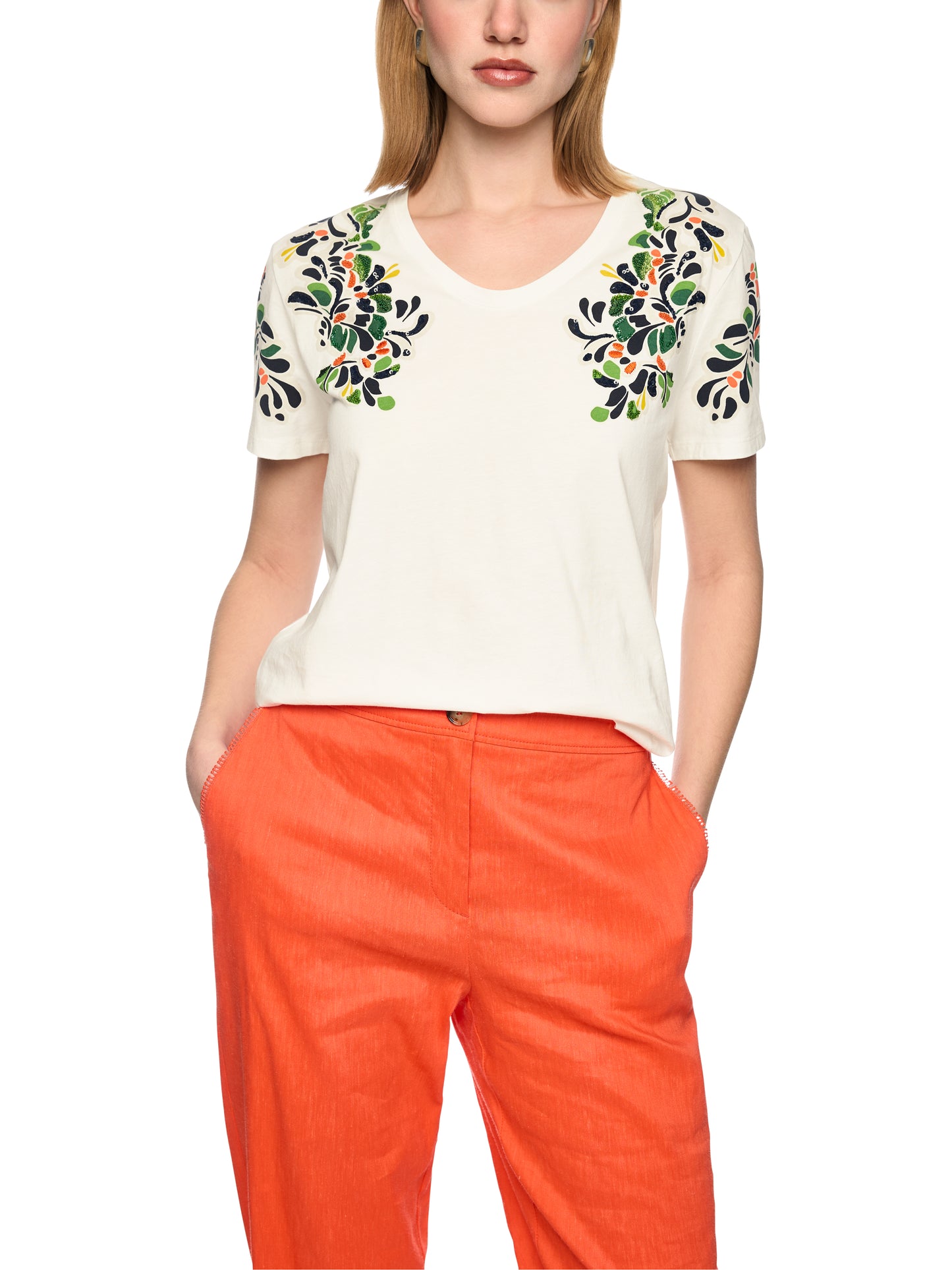 Marc Cain Beaded T-Shirt AC4871J46