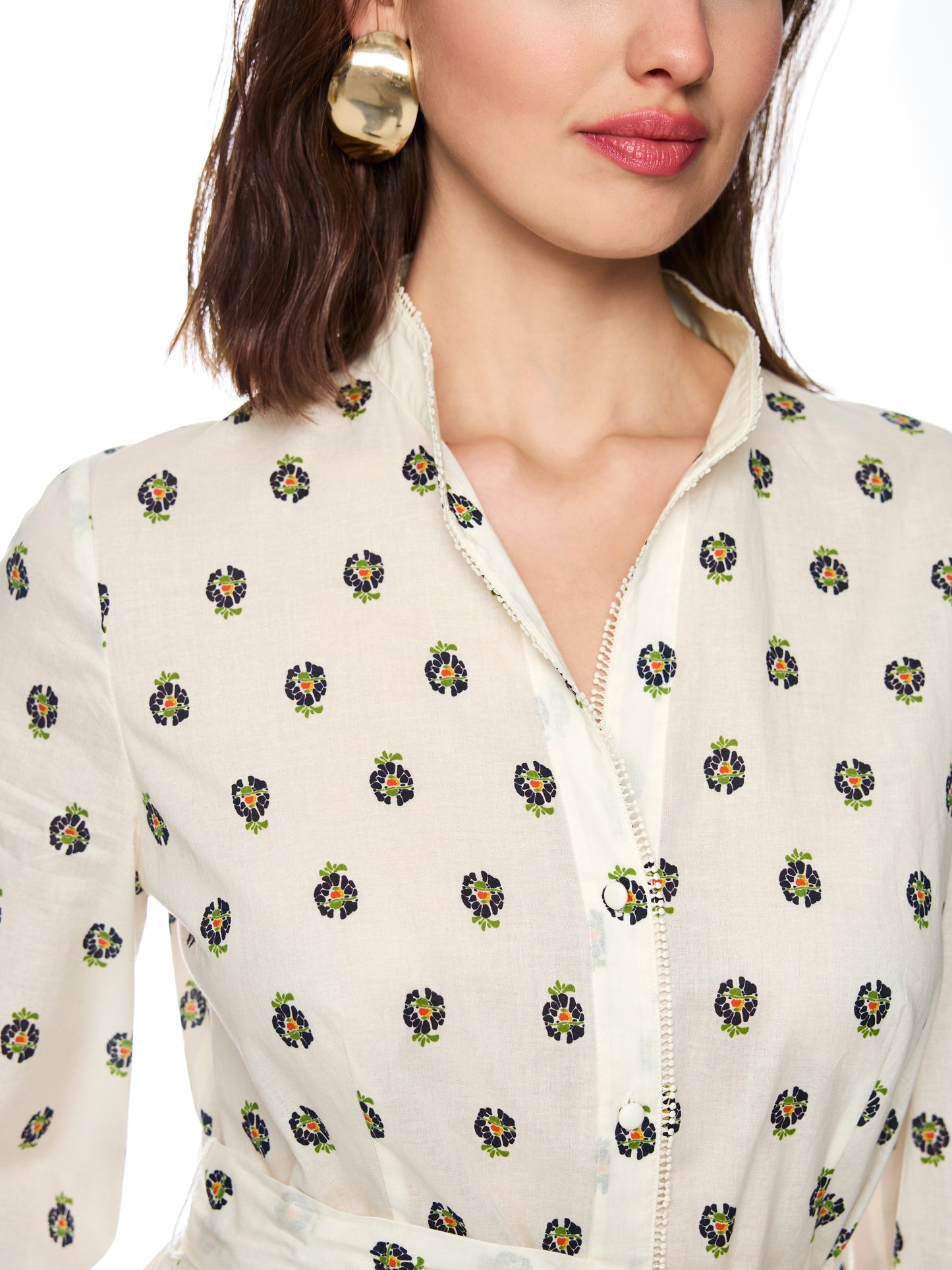 Marc Cain Mosaic Print Dress AC2139W45