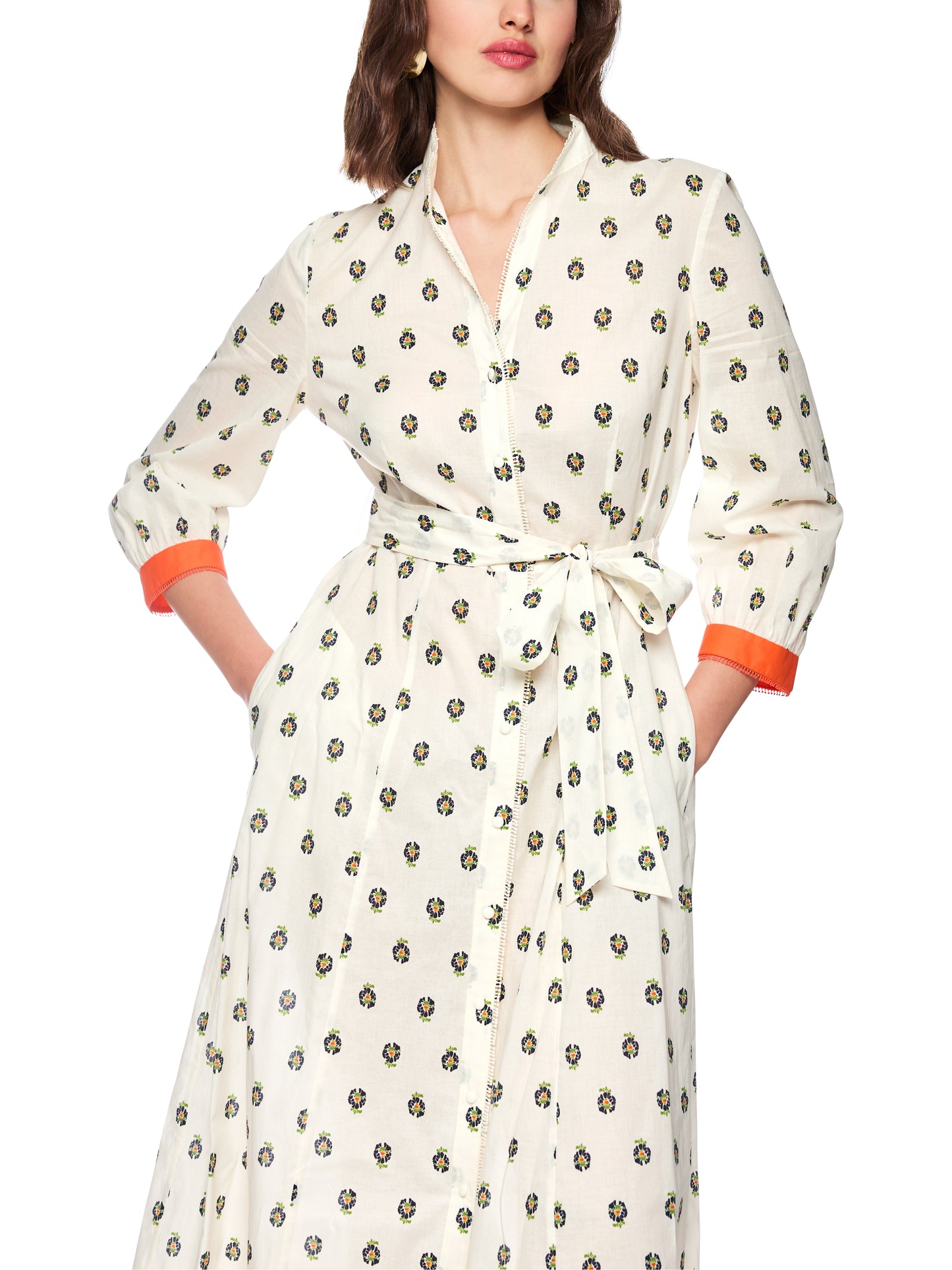 Marc Cain Mosaic Print Dress AC2139W45